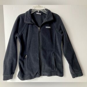 Columbia Fleece Jacket, Kid’s Large (14-16), Black, Full Front Zipper